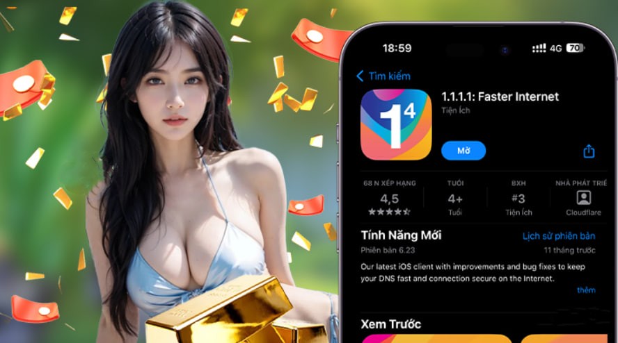 Hình ảnh quảng cáo của win22 hiển thị nền tảng và các lợi ích